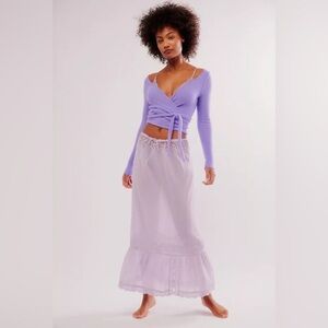 Free People Morning Call Half Slip in Thistle NWT